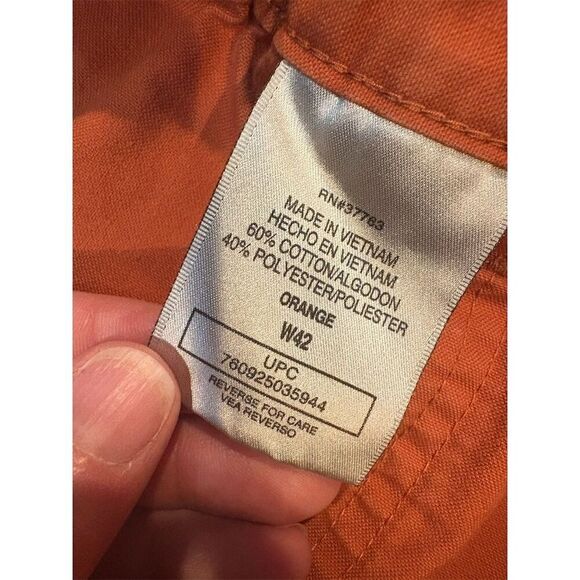 Savane Men's Cargo Shorts Orange Size 42 Multi-Pocket Casual Summer - Picture 7 of 11